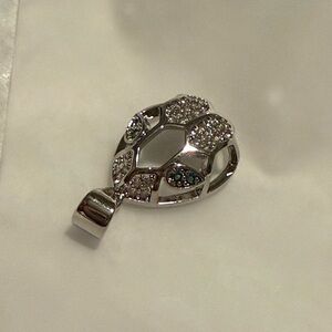 Silver Pendant with Crystal Accents